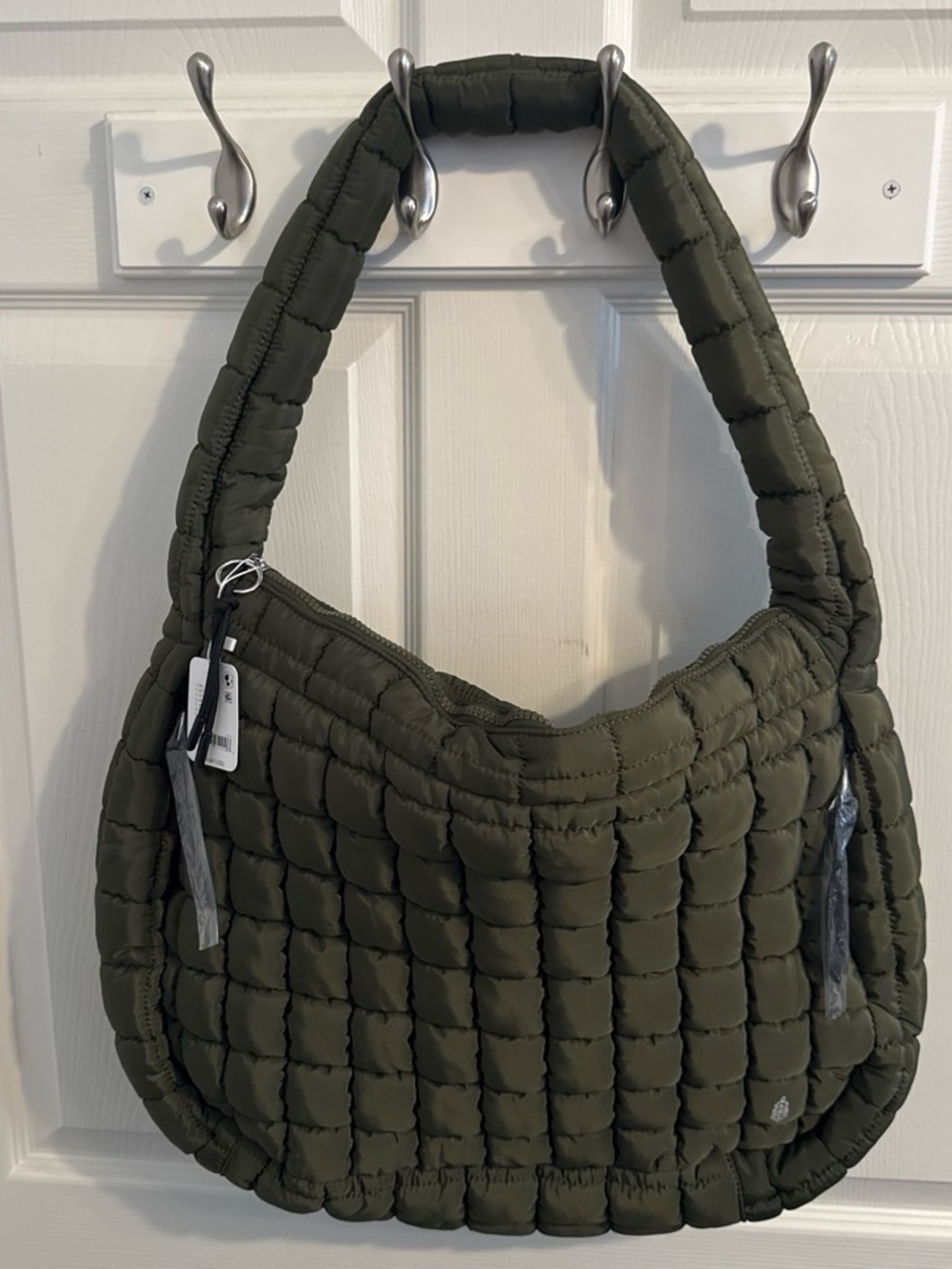 FP Movement by Free People Quilted Puffer Carryall Bag in Army 💚🤎 SOLD OUT COLOR